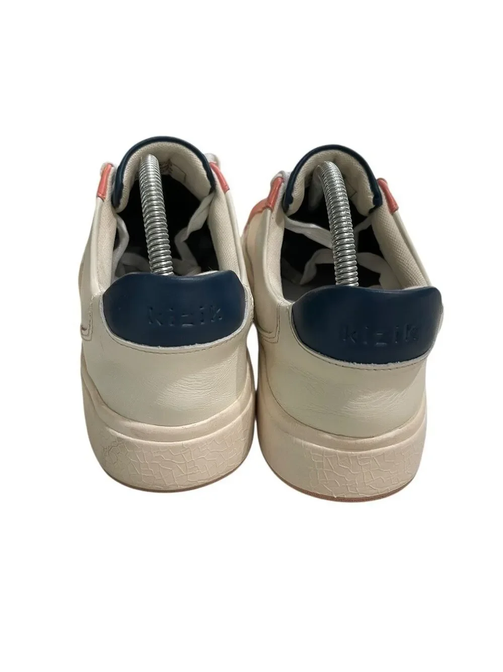Kizik Vegas Hands Free Step In Sneakers Unisex SZ 10 Women 8.5 Men Coral Cream